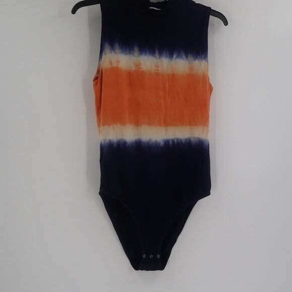 Ninety Percent Blue Orange Tie Dye Style Rita Bodysuit Size Medium - Picture 5 of 8